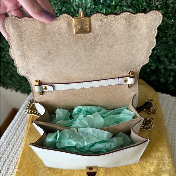 Fendi White Floral Embellished Women's Shoulder Bag - Picture 10 of 12